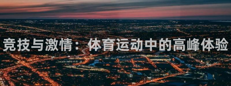 球迷体育app官方入口下载：竞技与激情：体育运动中的高峰体验